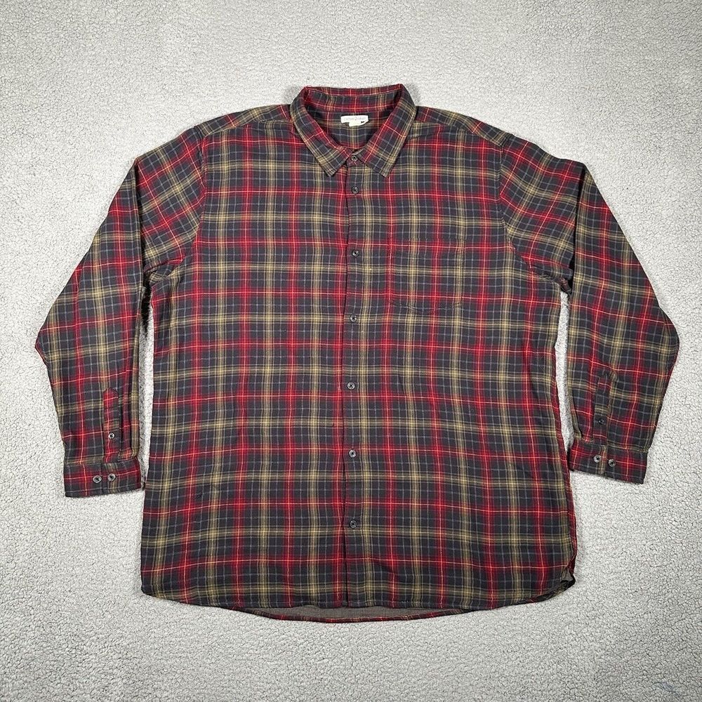 Carbon2Cobalt Shirt Mens XXLT 2XLT Tall Lightweight Flannel Pocket Casual Preppy